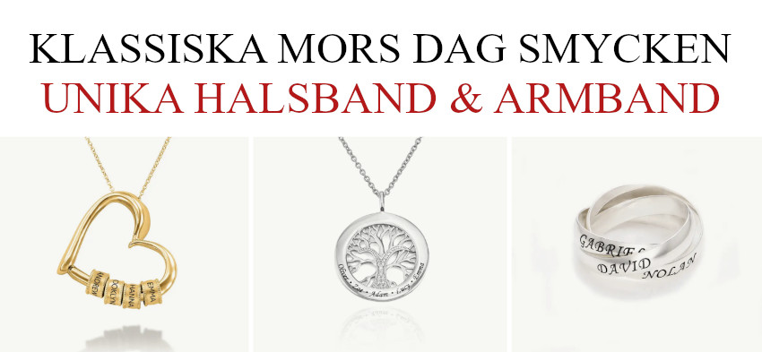 Mors dag smycken - Halsband och armband till mamma