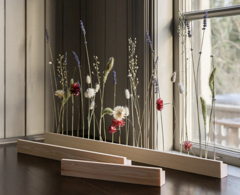 Blomlist med torkade mors dag blomster