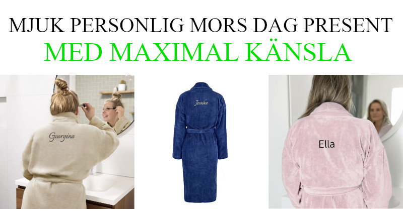 Mjuk personlig mors dag present med maximal känsla - Morgonrock med namn
