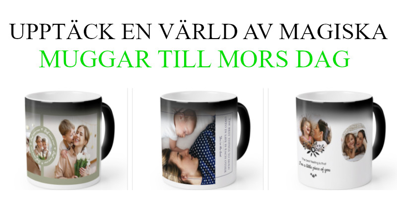 Mors dag muggar - Magiska kaffemuggar som skiftar färg