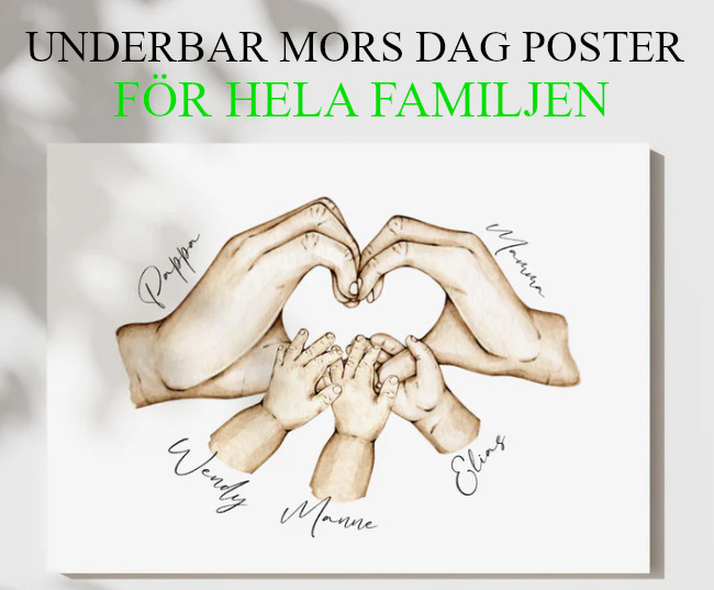 Mors dag poster tavla - Mors dag present