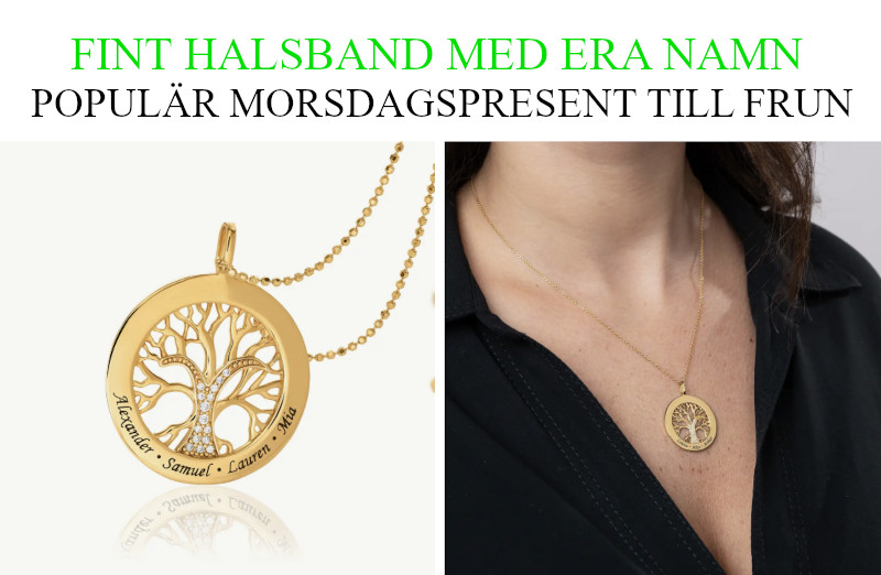 Morsdagspresent fru - Halsband med gravyr