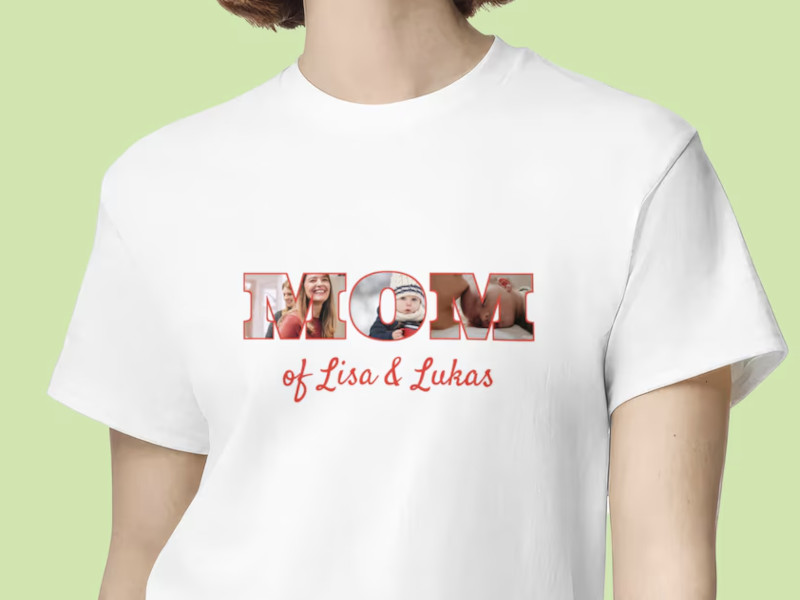 Personlig mors dag t shirt med foto - Presenttips mamma
