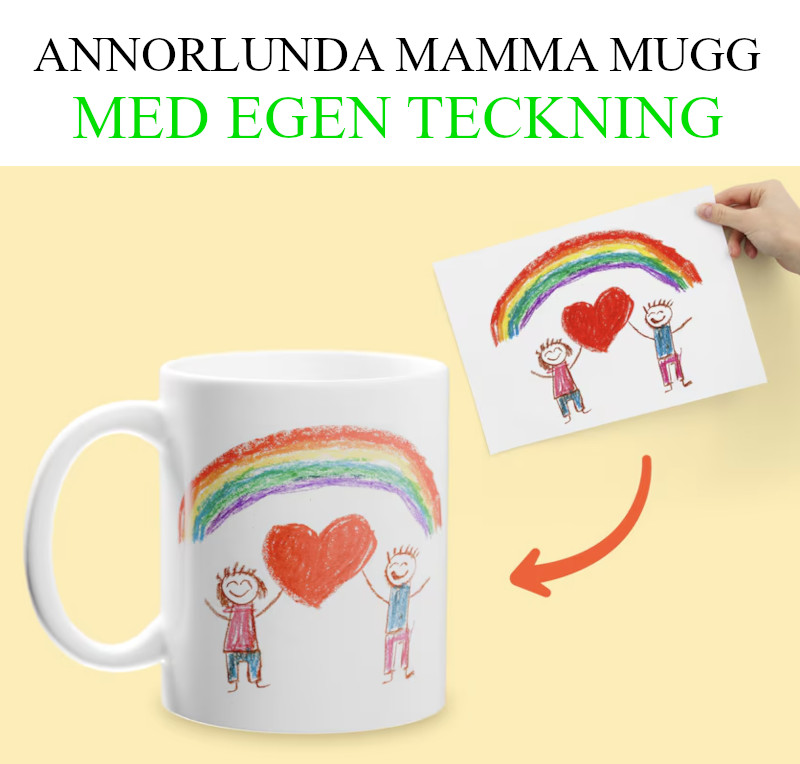 Rolig och annorlunda mamma mugg med egen teckning