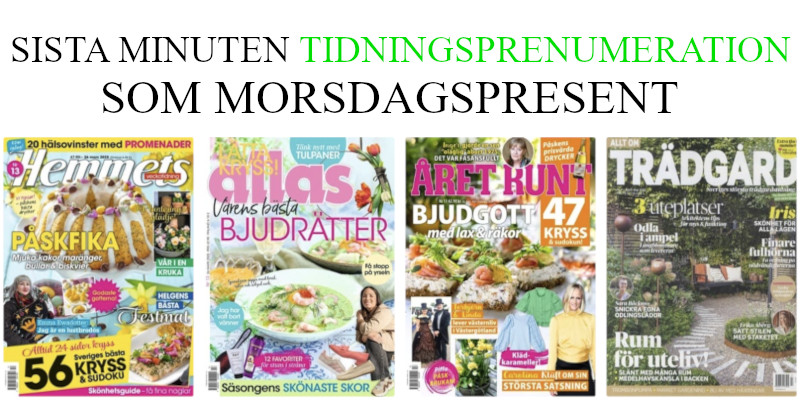 Sista minuten morsdagspresent - Prenumeration på tidningar