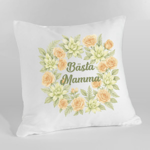 Bästa mamma prydnadskudde till mors dag